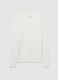 White crew-neck sweater with long sleeves_4