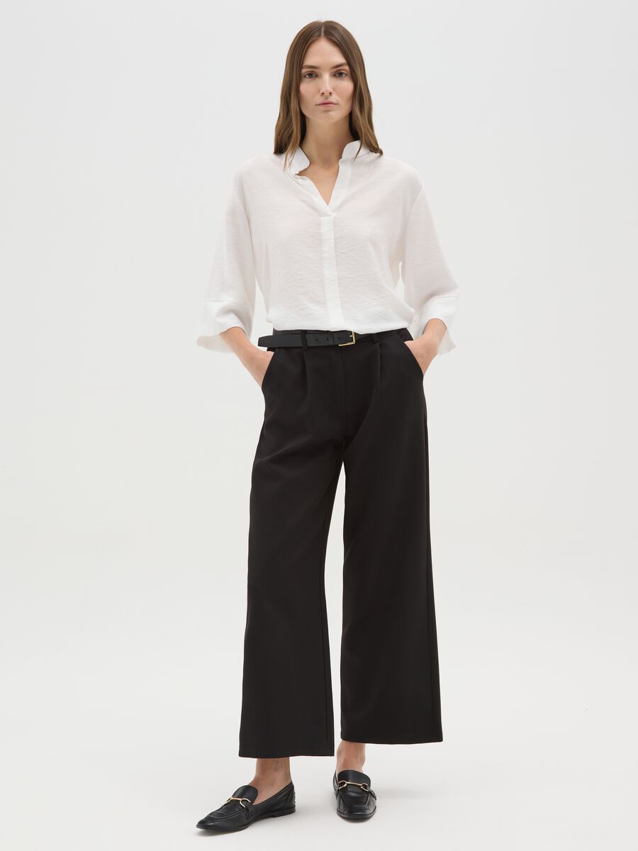 Pantaloni neri regular fit_0