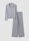 Grey pure viscose polka-dot V-neck pyjamas_4