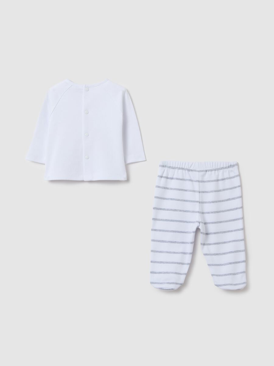 Top and baby leggings set in cotton with animals embroidery_1