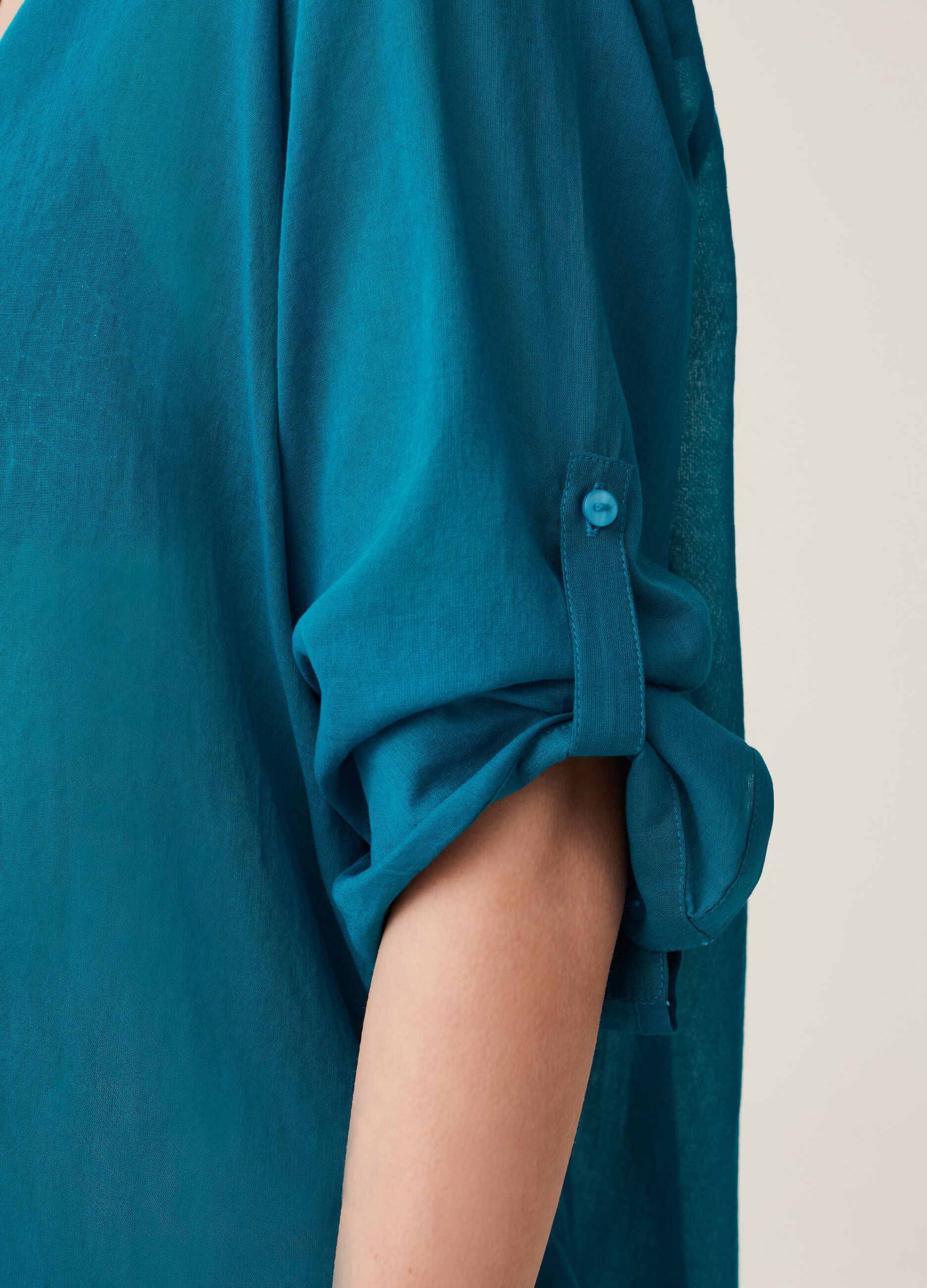 Camicia copri costume in cotone_3
