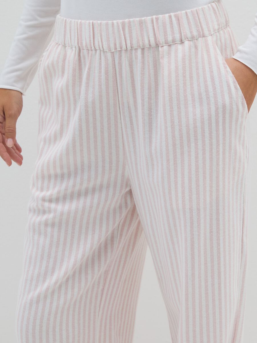 Pantaloni pigiama in puro cotone multicolor regular fit_3