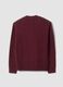 Red wool-blend cardigan with deep V-neck_6