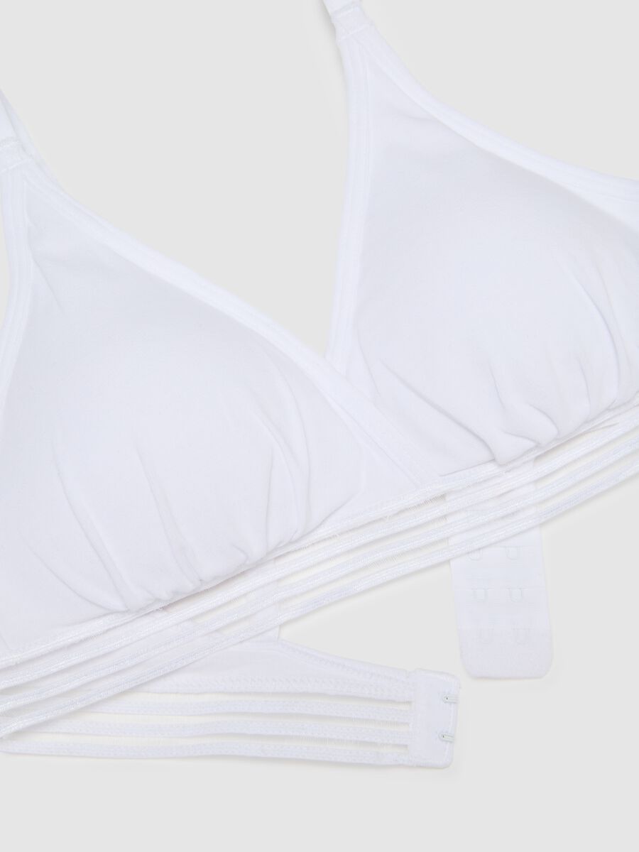 Women's Stretch Cotton White Bra_5