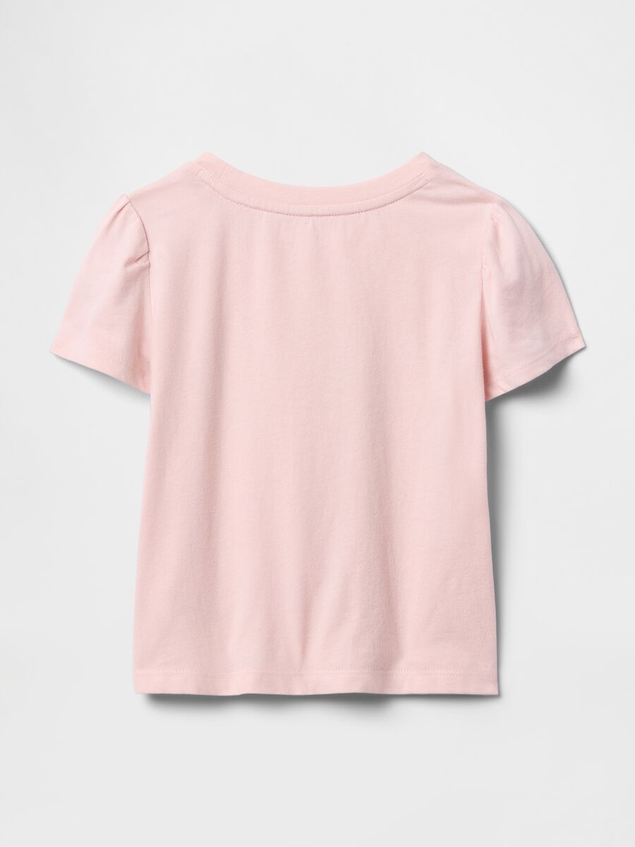 Pink short sleeve cotton T-shirt GAP Kids_1