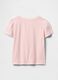 Pink short sleeve cotton T-shirt GAP Kids_1