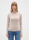 Beige stretch viscose T-shirt regular fit_1
