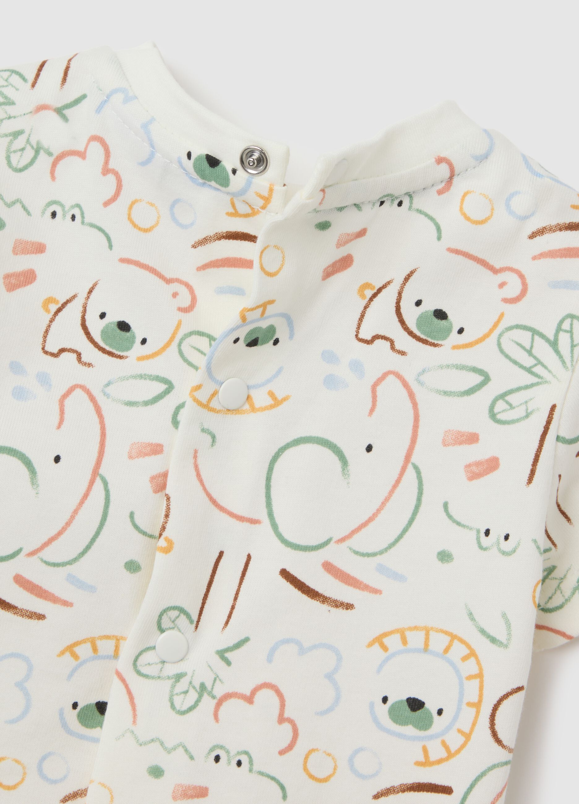 Multi-coloured pure cotton summer outfit for children