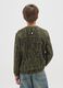 Green cotton sweatshirt with round neck_1