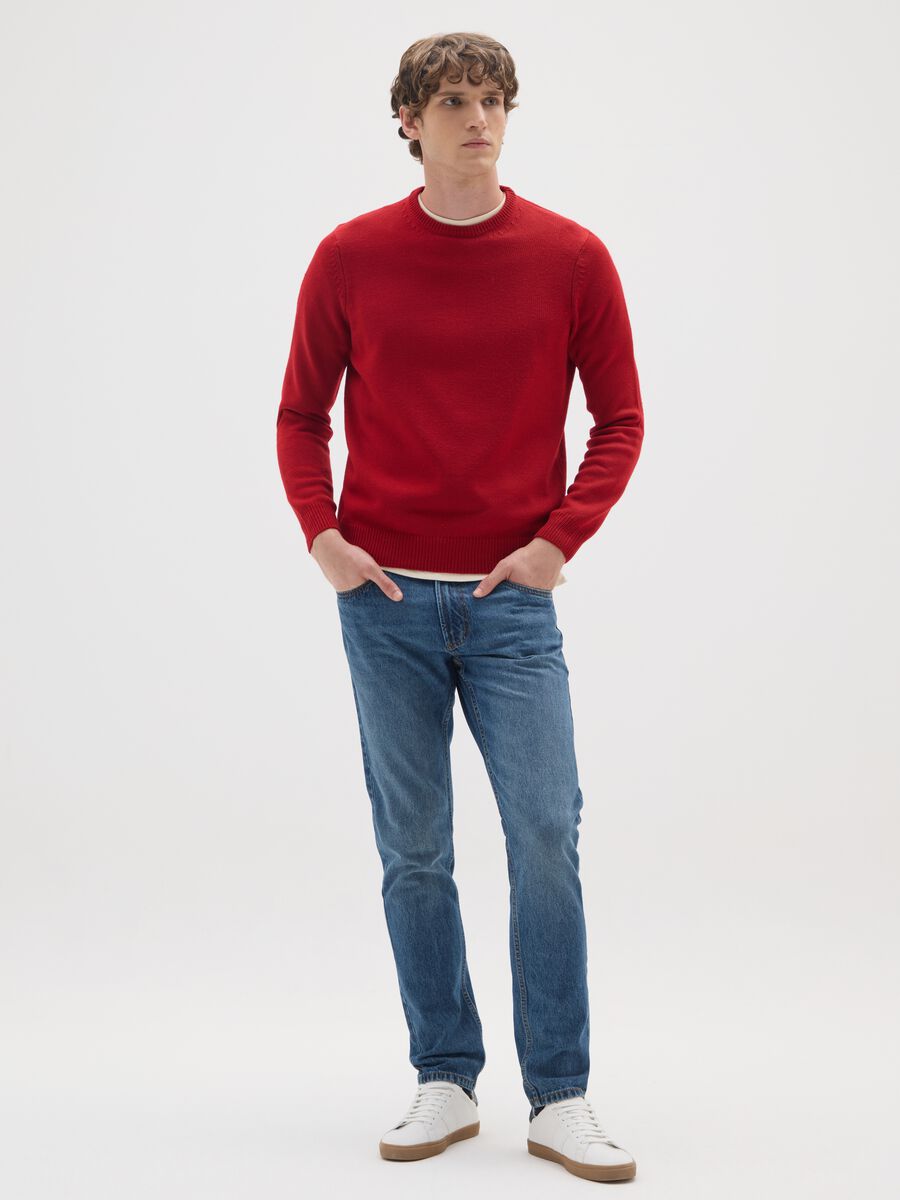 Red Regular Fit Sweater_1