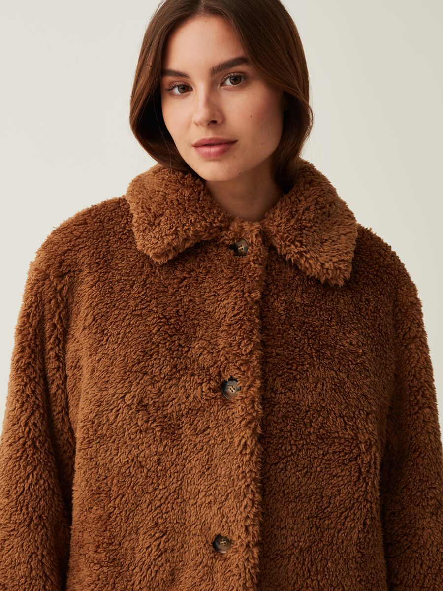 Cappotto teddy con colletto_1