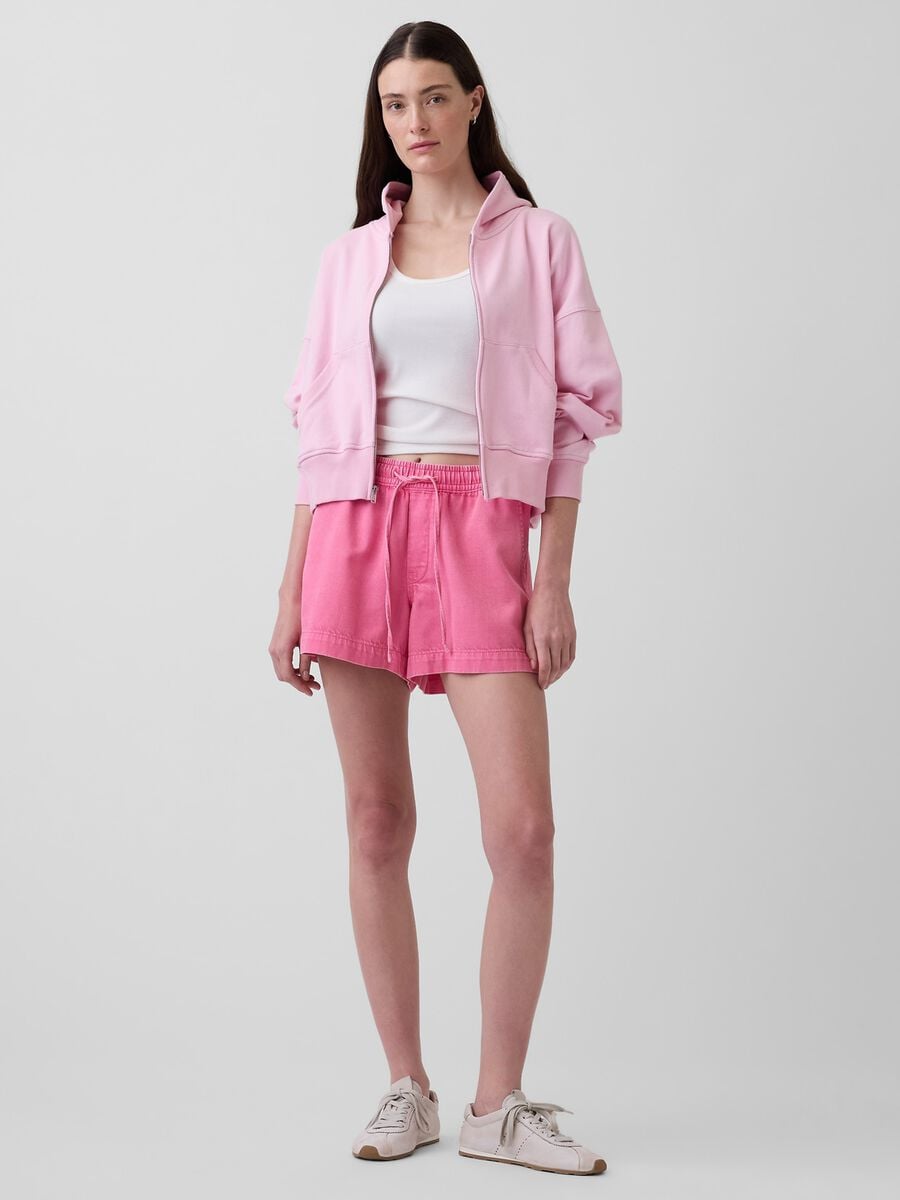 Shorts in misto cotone e lyocell_0