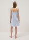 Pure cotton nightdress with white and light blue stripes and straps_2