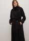 Long Black Wool Blend Coat in Regular Fit_1