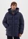 Blue Iconic Puffer Jacket with Adjustable Hood_0