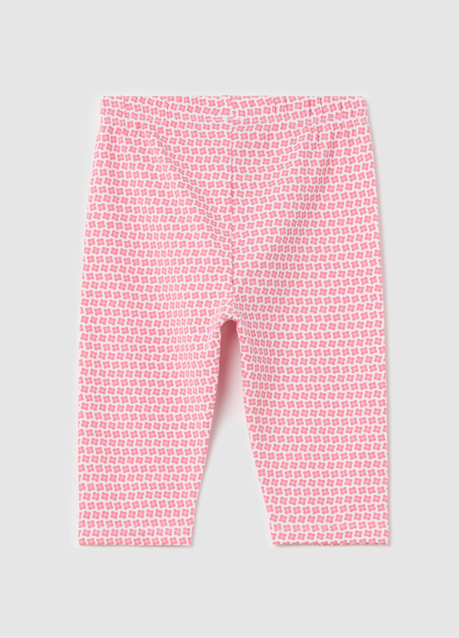 Three-quarter leggings with print