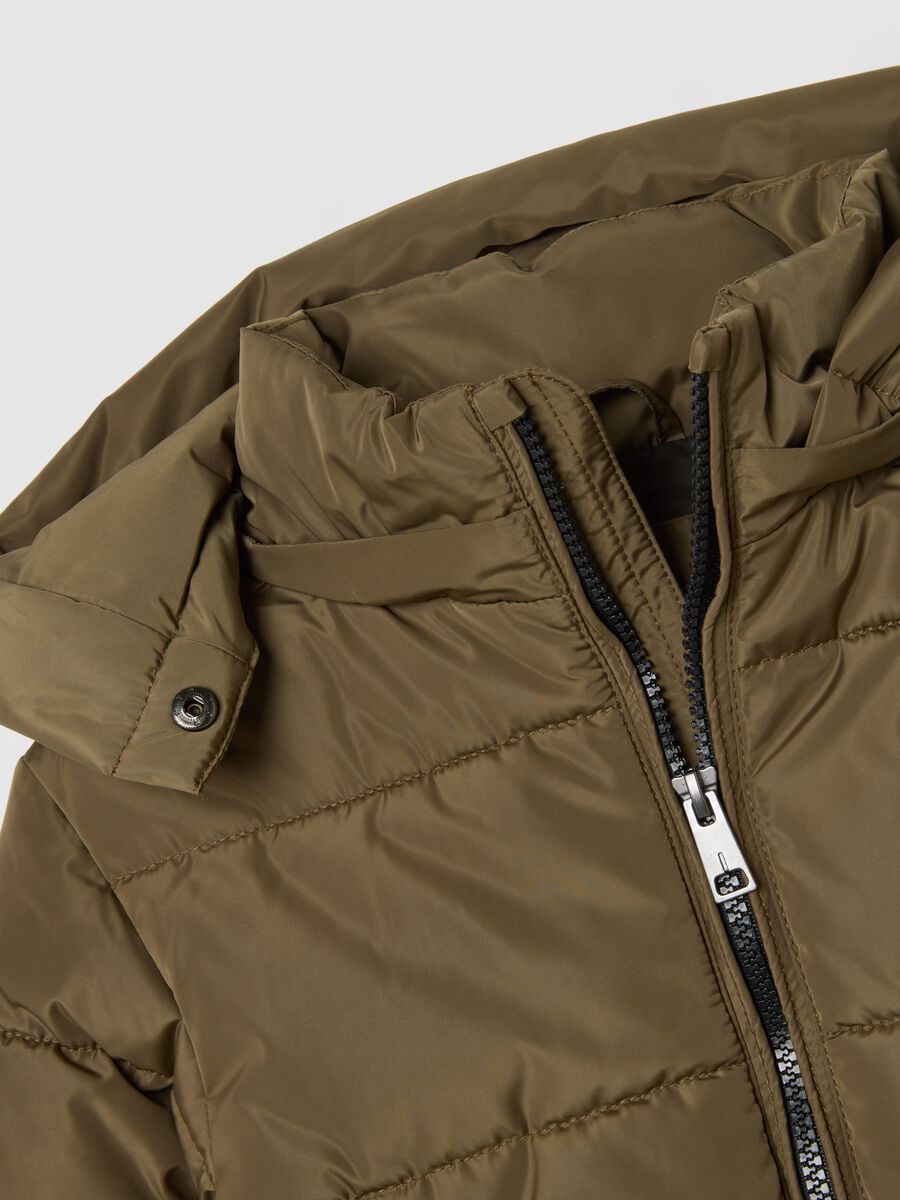 Brown padded jacket for children_3