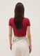Red ribbed fitted stretch-cotton T-shirt_3