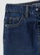 Dark blue pure cotton wide-leg jeans for boys_3