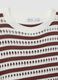 White and brown striped open-knit viscose-blend T-shirt, regular fit_5