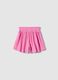 Pantaloncini in cotone elasticizzato rosa da bambina regular fit_1