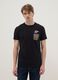 Black pure cotton regular fit T-shirt with Super Mario print_0