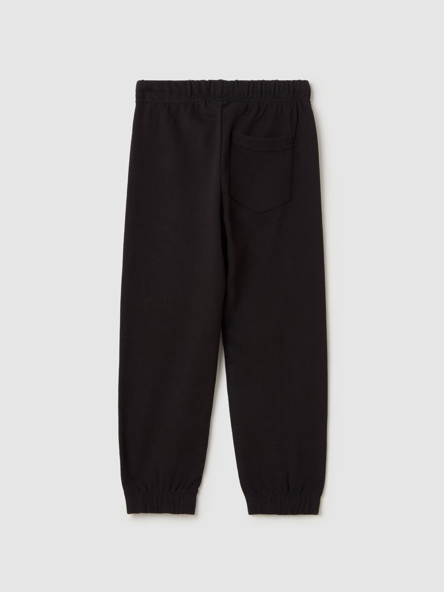 Joggers with drawstring and elasticated trims_1