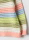 Maglione multicolor in puro cotone traforato da bimba_3
