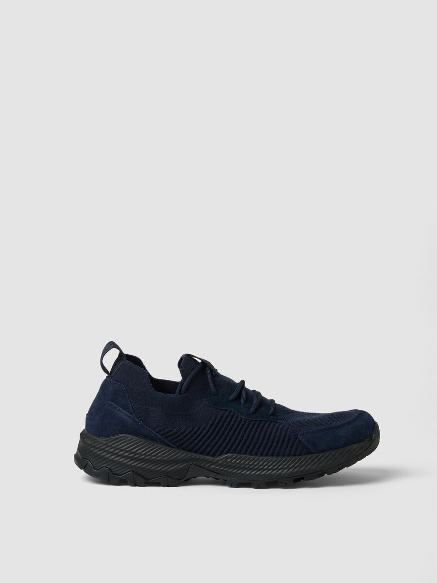 Sneakers blu con suola carrarmato_0