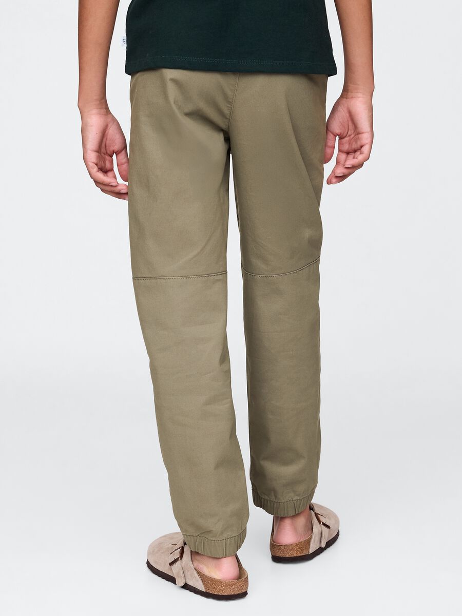 Pantaloni beige elasticizzati per bambino_2