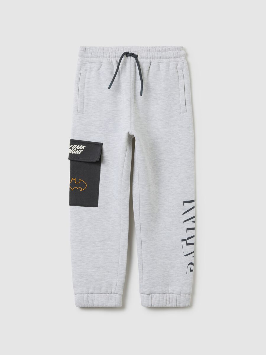 Grey cotton blend children's trousers regular fit_0