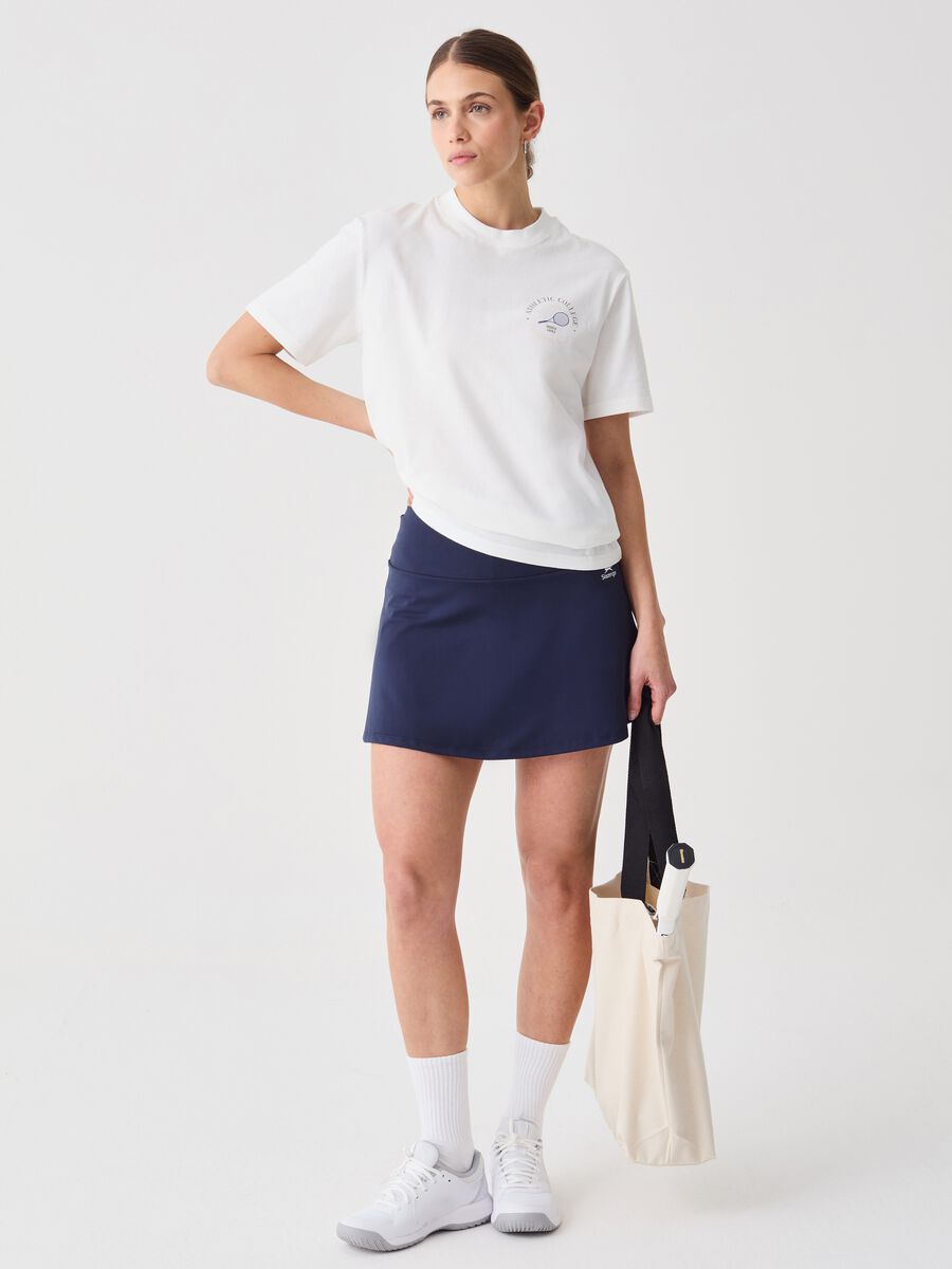 SLAZENGER cotton T-shirt with tennis motif print_1