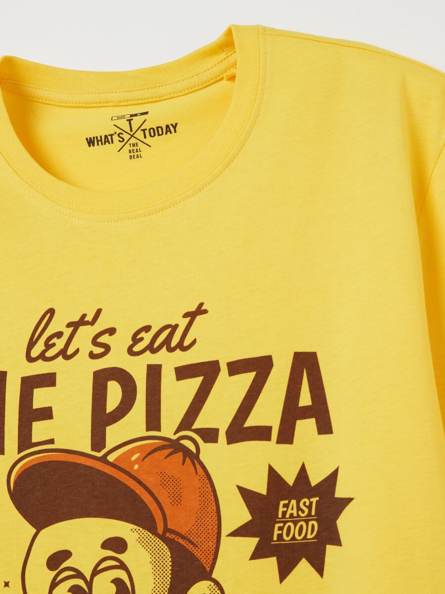 T-shirt con stampa fast food_5
