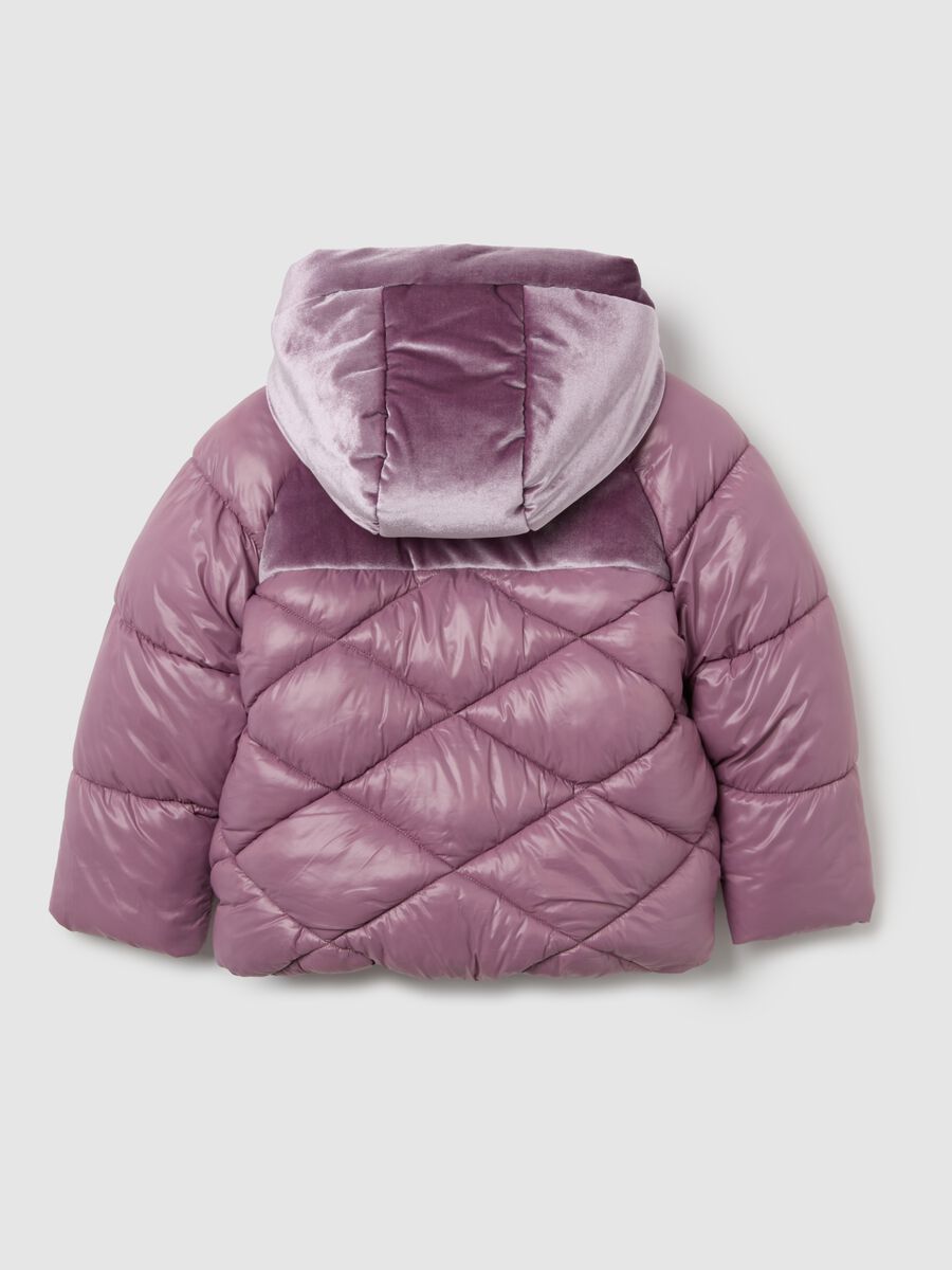 Purple padded jacket for girls_1