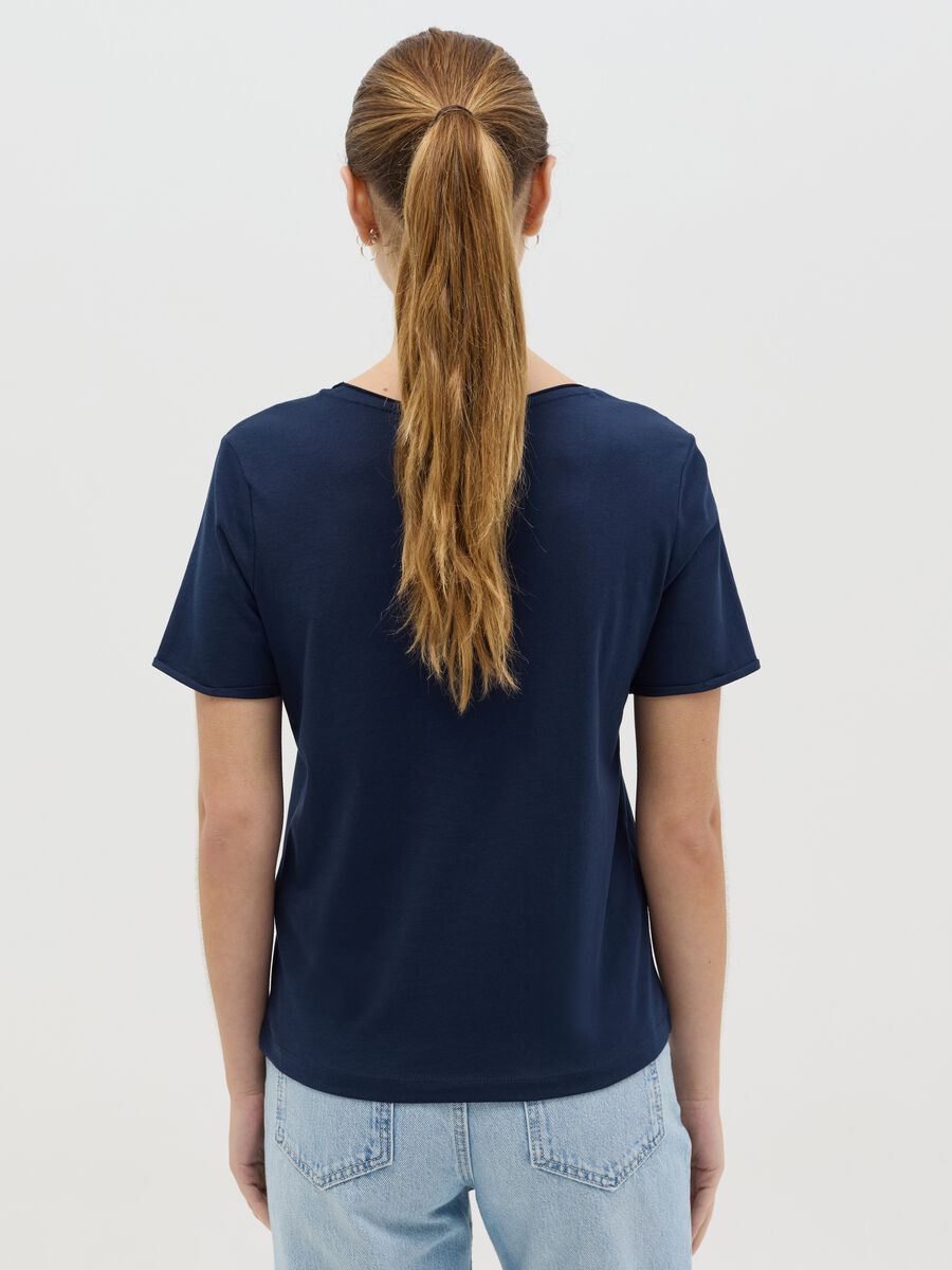 Blue relaxed-fit T-shirt in cotton_3