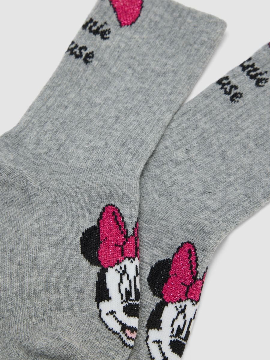 Tripack di calze midi in cotone organico elasticizzato con fantasia Minnie_2