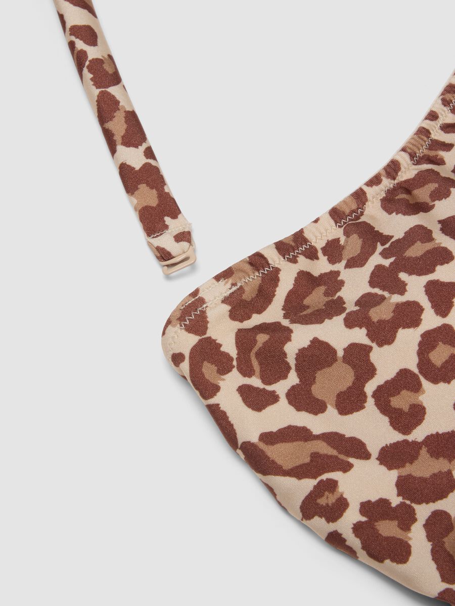 Costume intero multicolor in tessuto elasticizzato con motivo leopardato_5