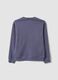Grey pure cotton sweatshirt with front print for boys, relaxed fit_5