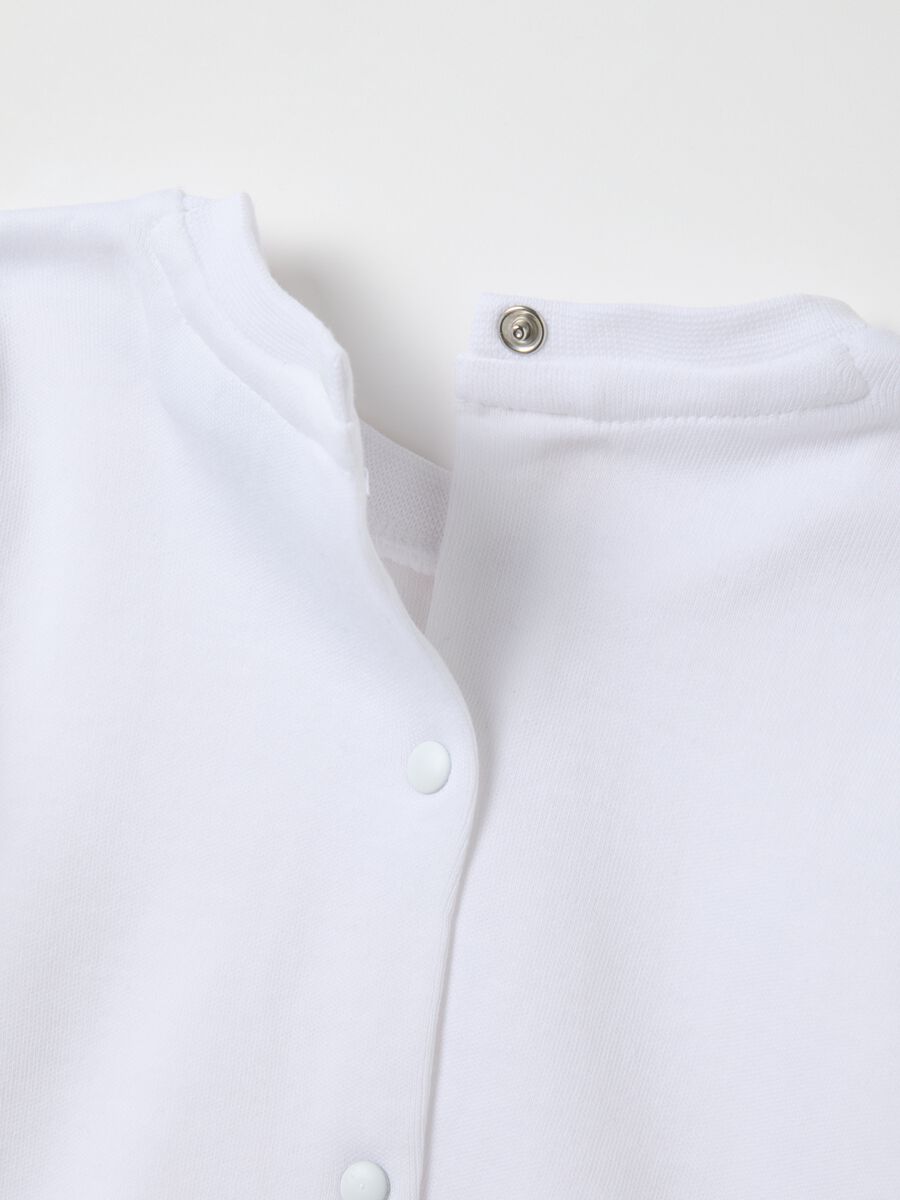 Tutina da neonato in puro cotone blu _3