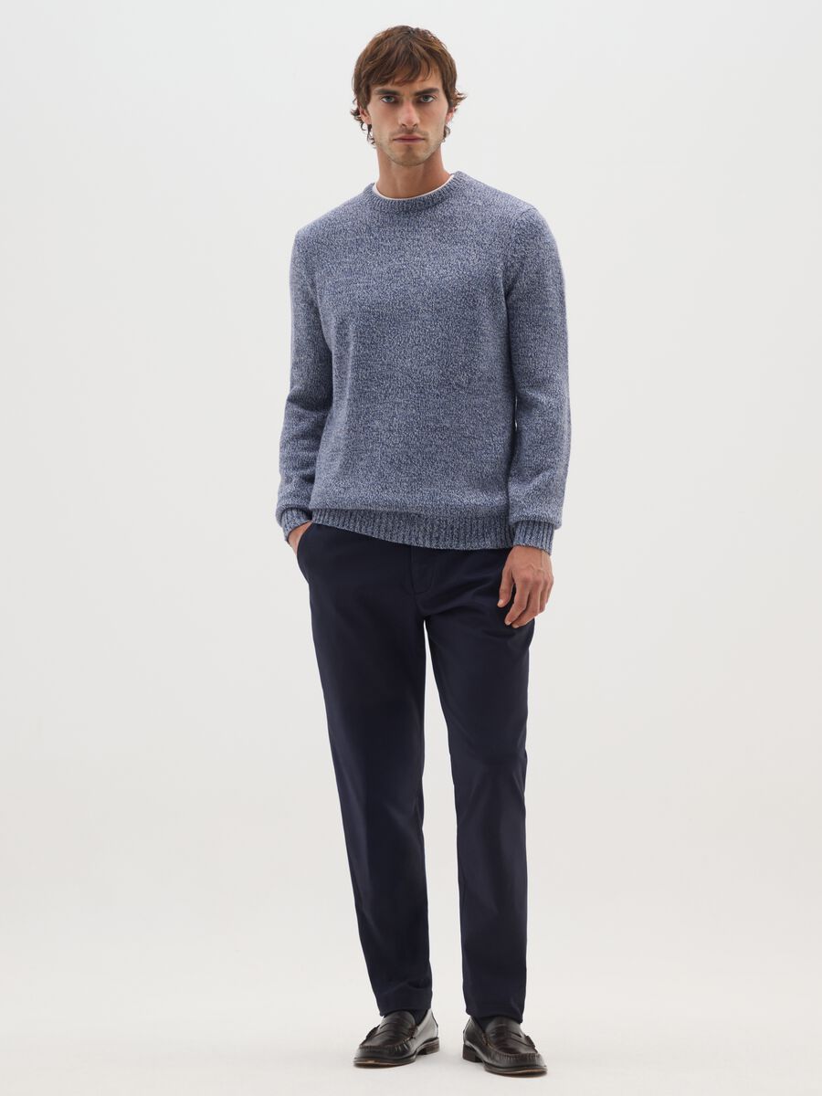Blue Acrylic and Wool Sweater_1