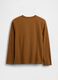 Brown long sleeve cotton t-shirt for boys_1