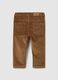 Pantaloni da bambino in cotone e velluto marroni_1