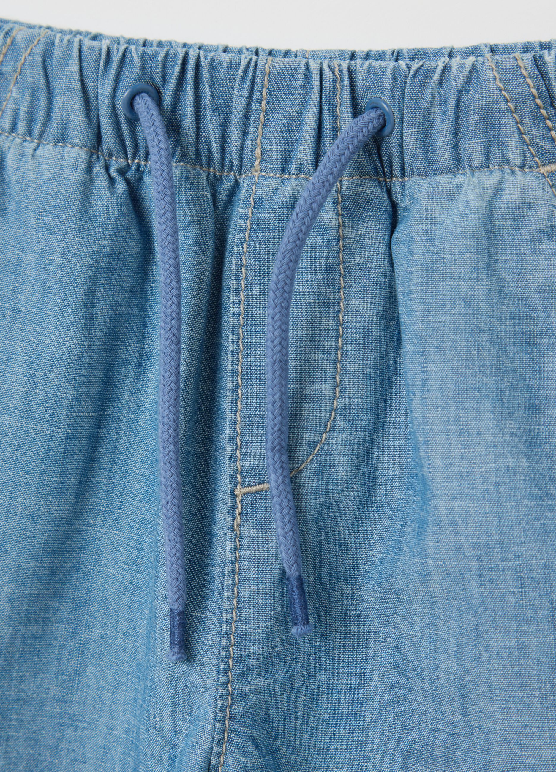 Shorts in denim di cotone