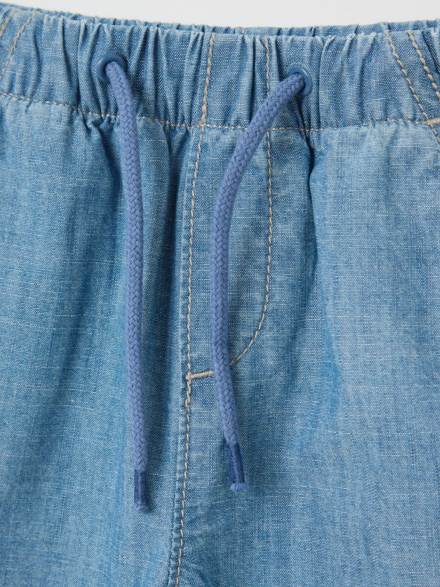 Cotton denim shorts_3