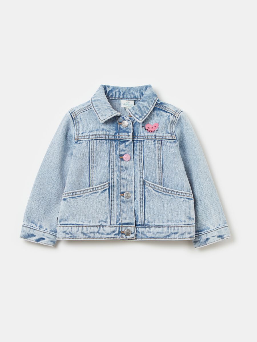 Denim jacket with Minnie Mouse print_0