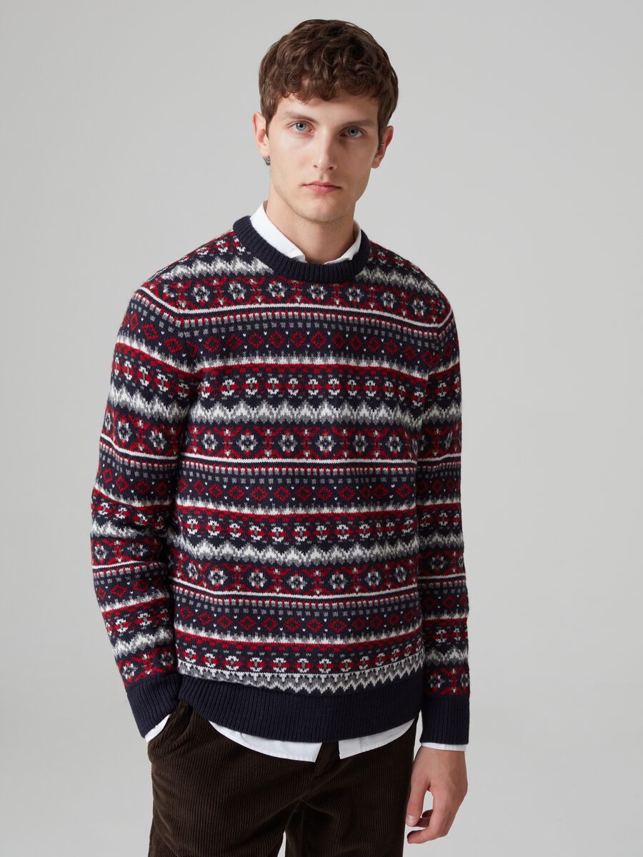 Christmas Jumper con disegno jacquard all-over_1