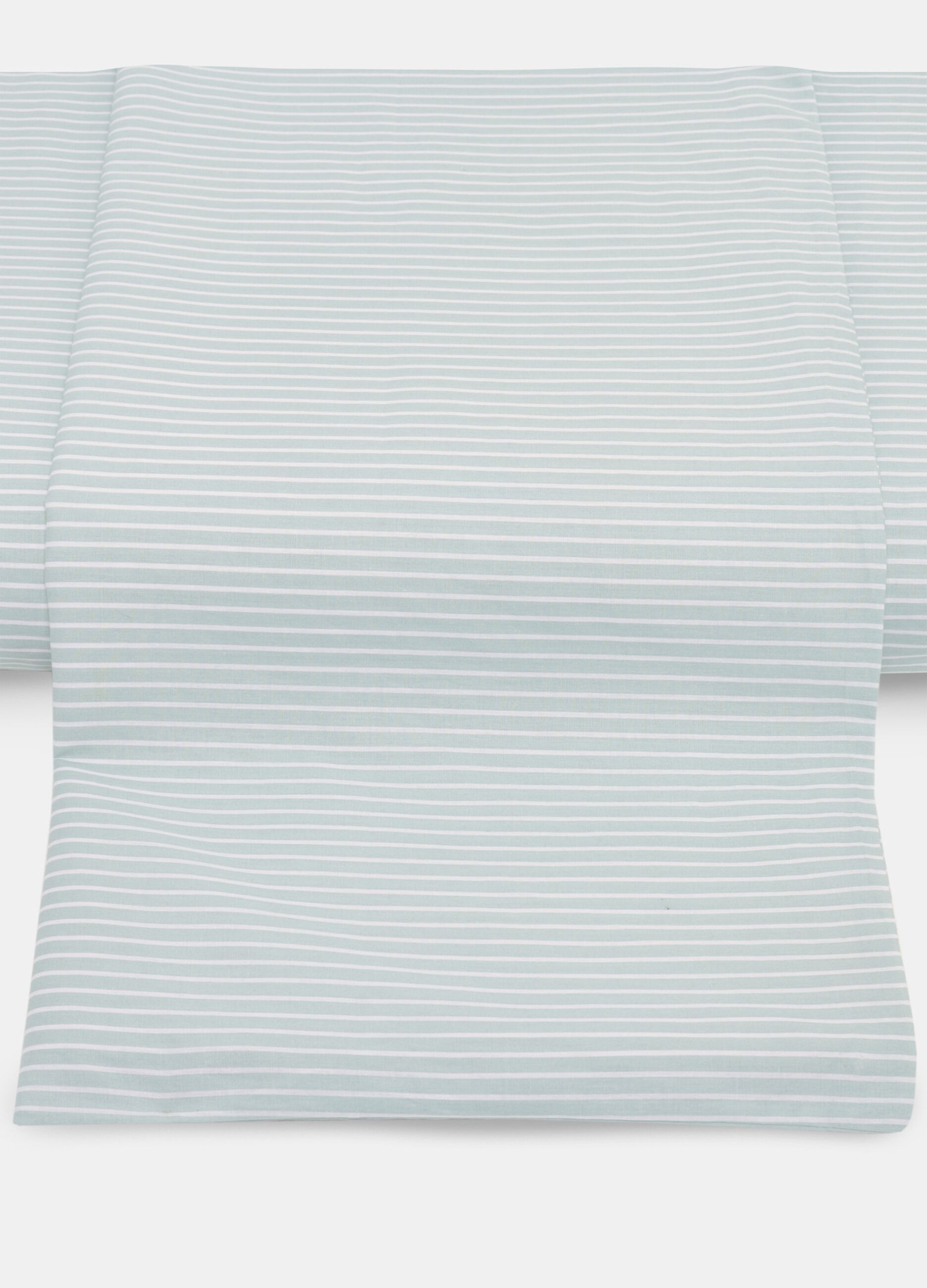 Striped double bed duvet cover in cotton