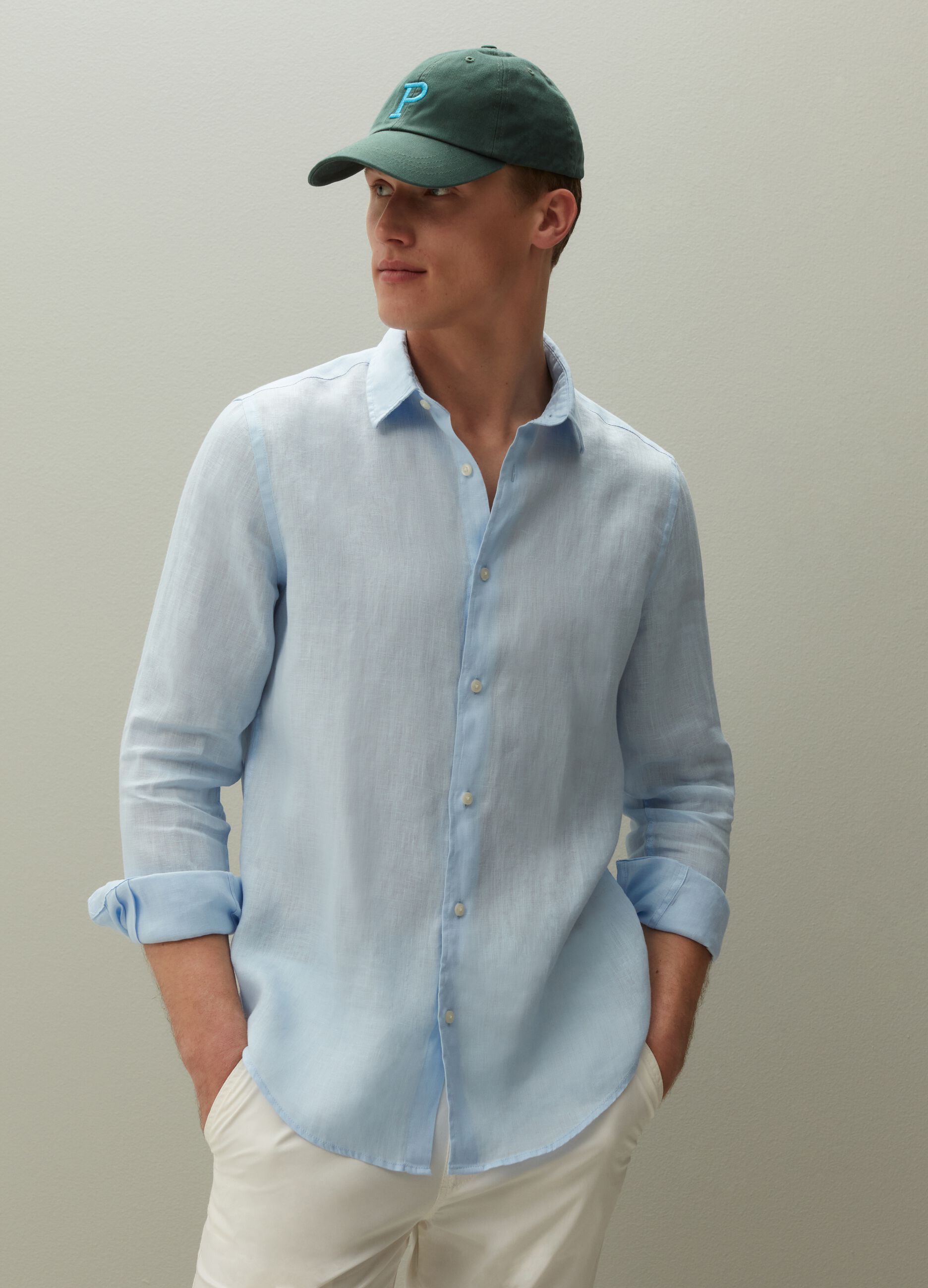 Regular-fit linen shirt