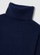 Maglione a collo alto blu regular fit_5