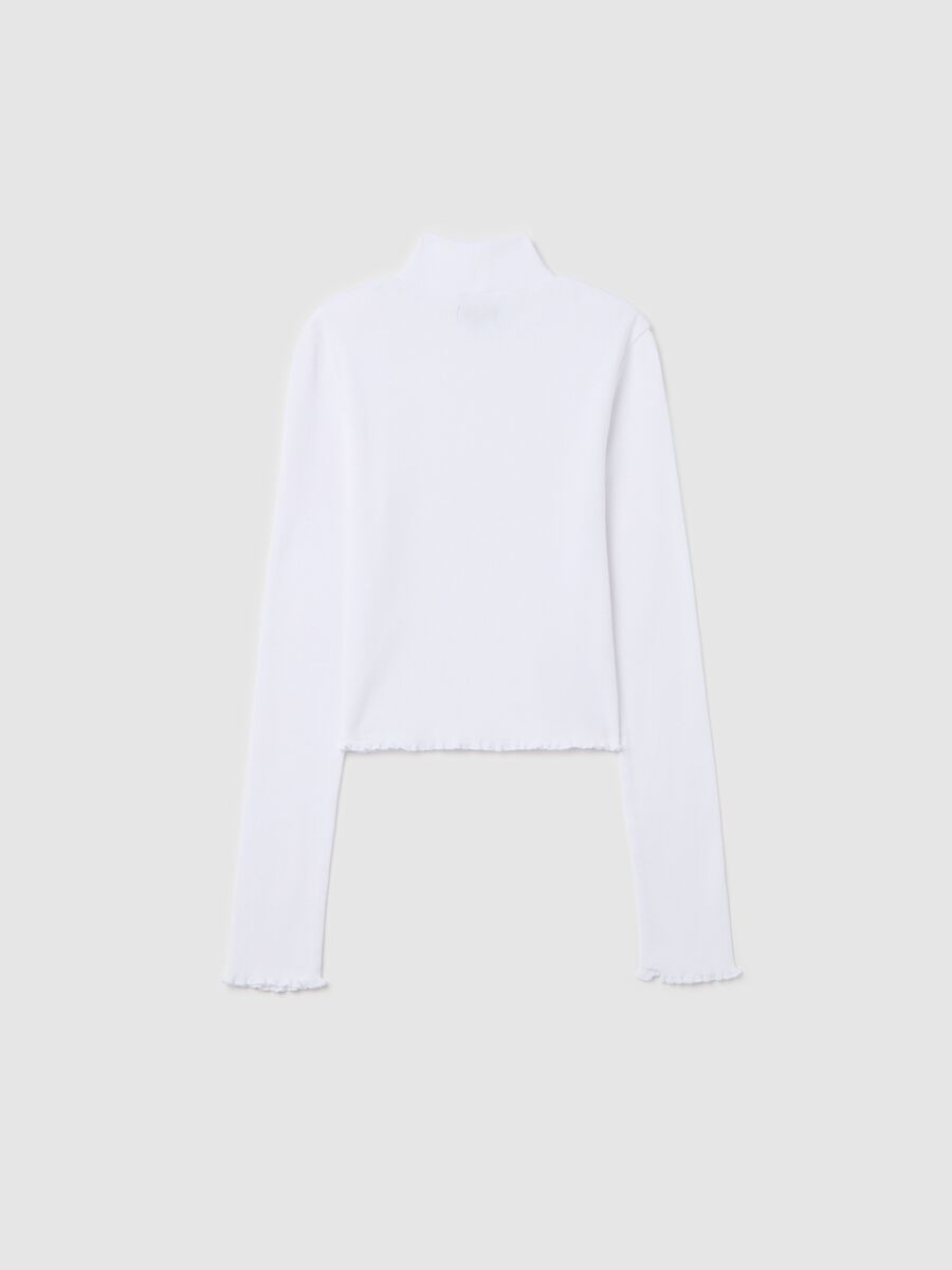 Ribbed T-shirt with high neck_4